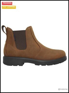 Waterproof Leather Chelsea Ankle Boots Rubber Outsole Ankle Bootie